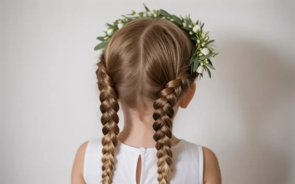 Flower Girl Hairstyles With Flower Crown