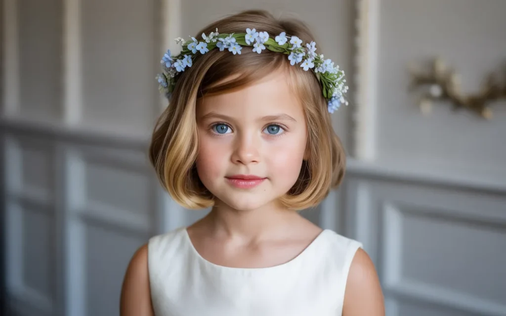 Flower Girl Hairstyles With Flower Crown