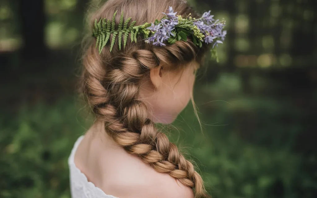 Flower Girl Hairstyles With Flower Crown