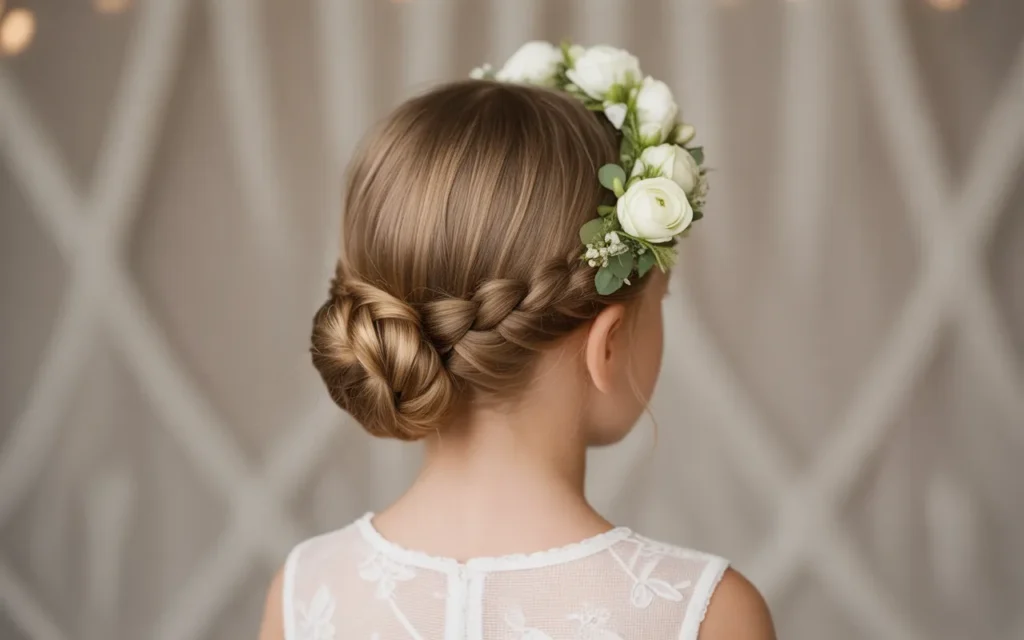 Flower Girl Hairstyles With Flower Crown