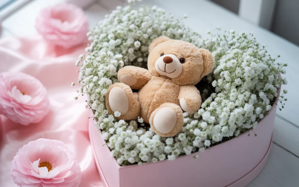 Heart Box Flower Arrangement