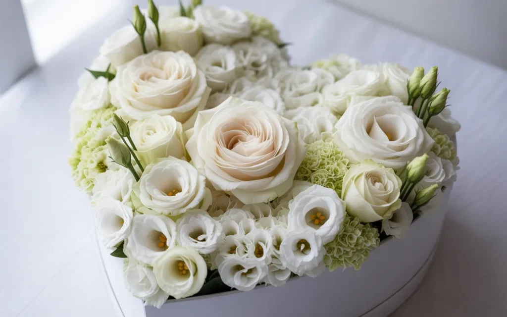 Heart Box Flower Arrangement
