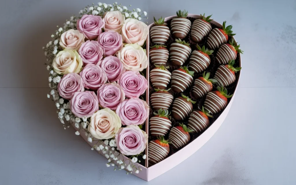 Heart Box Flower Arrangement