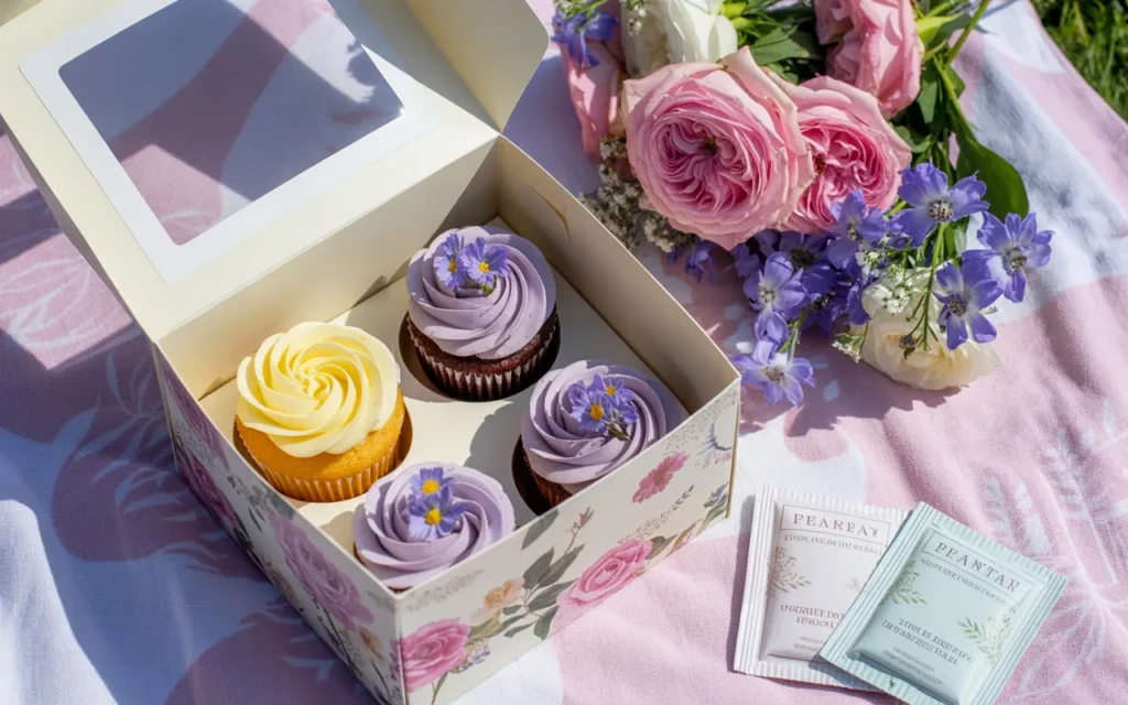 Cake And Flower Box Gift