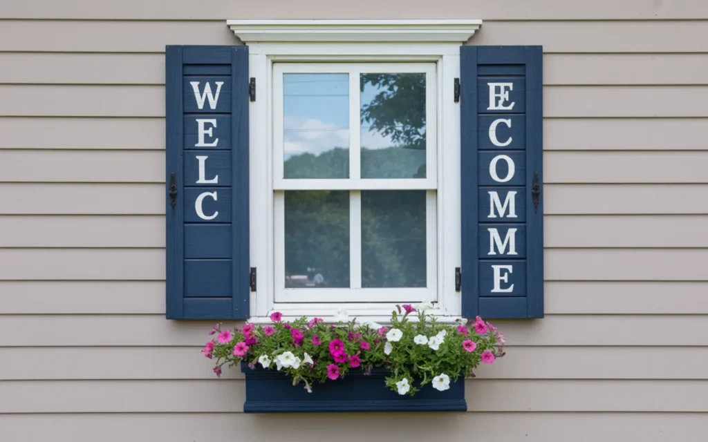 Flower Box Welcome Sign