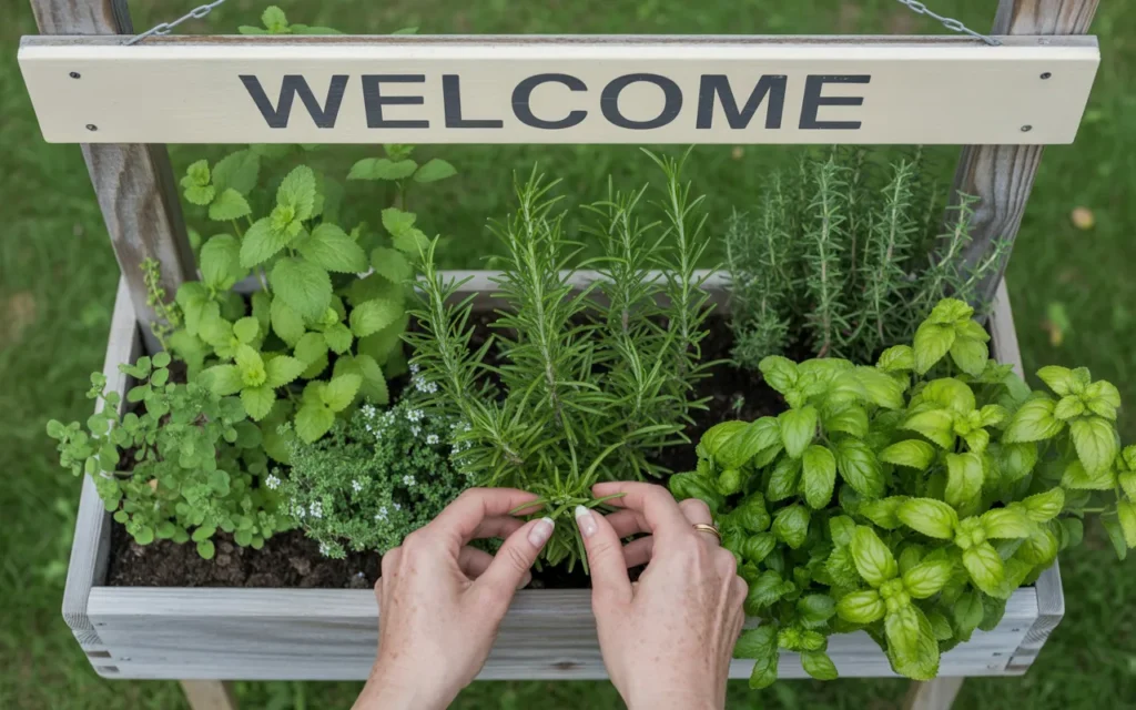 Flower Box Welcome Sign
