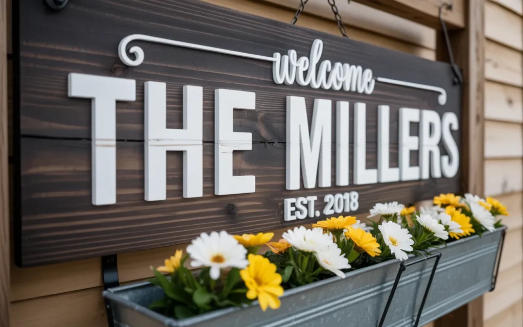 Flower Box Welcome Sign