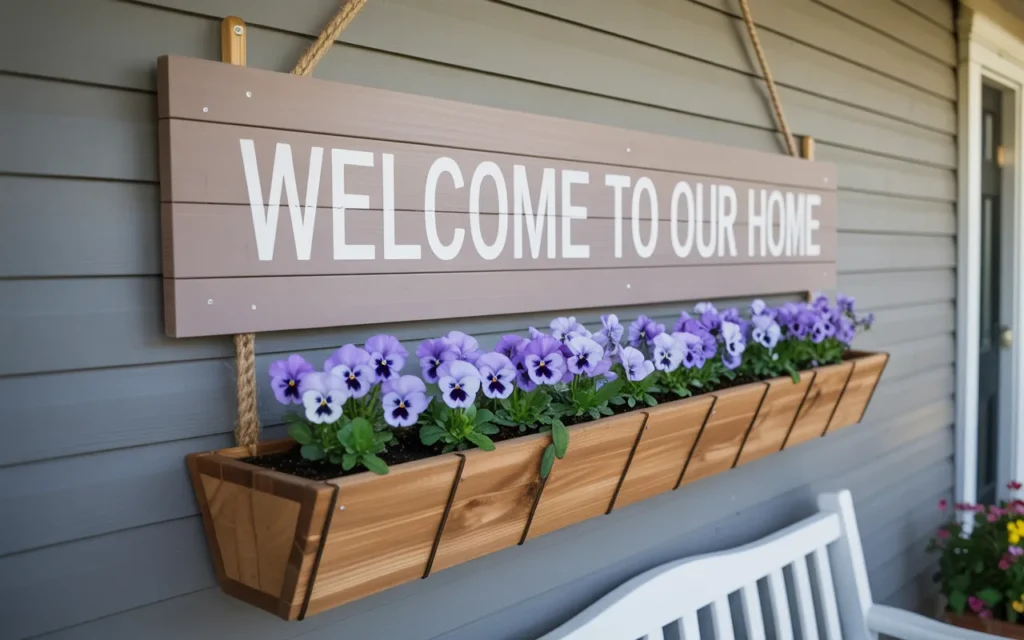 Flower Box Welcome Sign