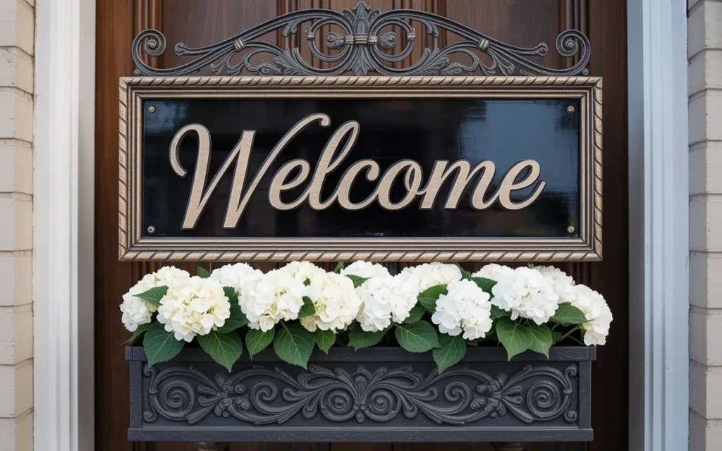 Flower Box Welcome Sign