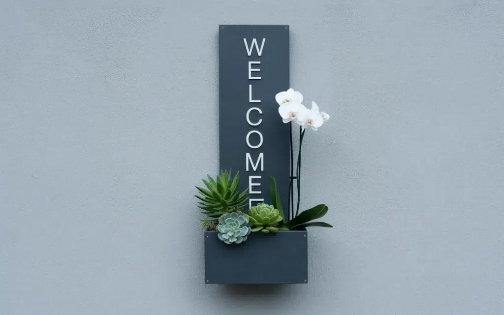 Flower Box Welcome Sign