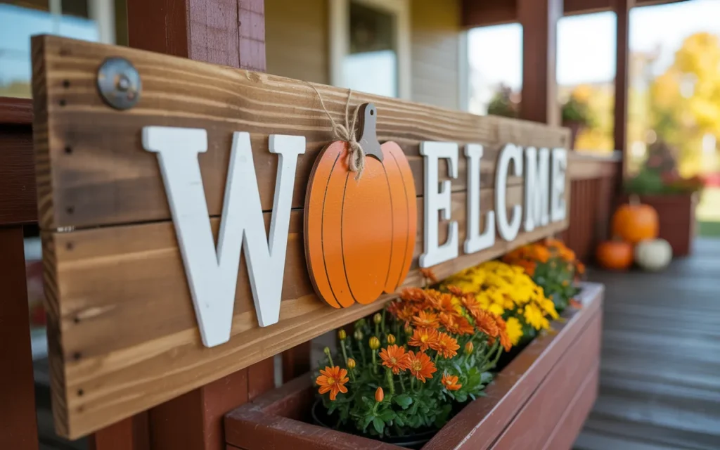 Flower Box Welcome Sign