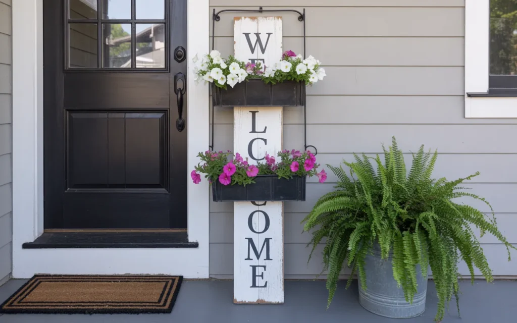 Flower Box Welcome Sign