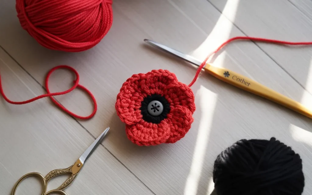 Crochet-Poppy-Flower: