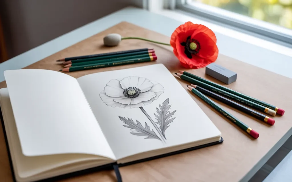 How-To-Draw-A-Poppy-Flower