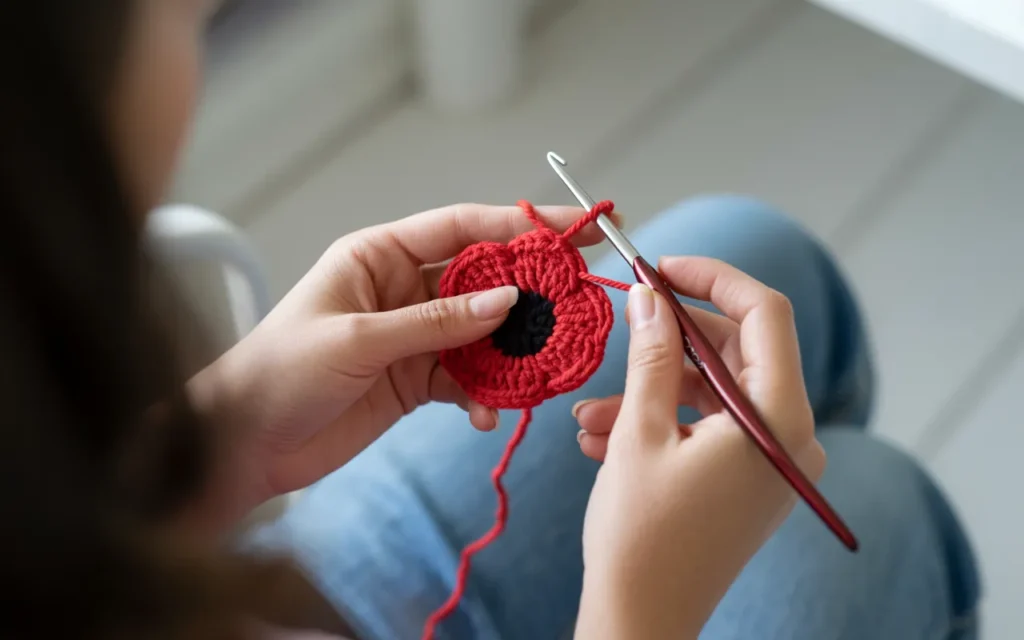 Crochet-Poppy-Flower: