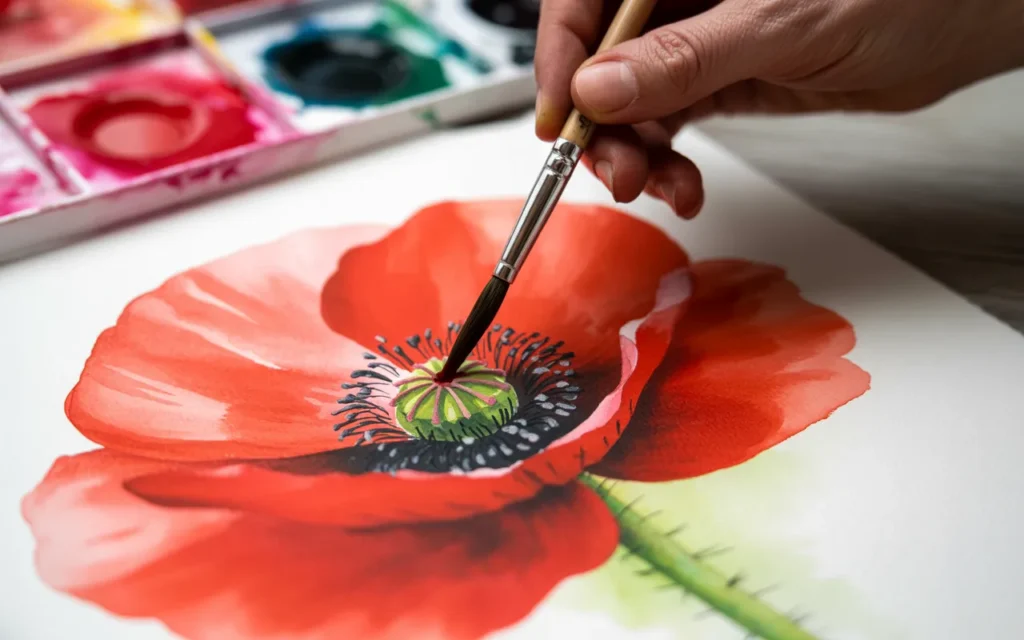 Poppy-Flower-Painting
