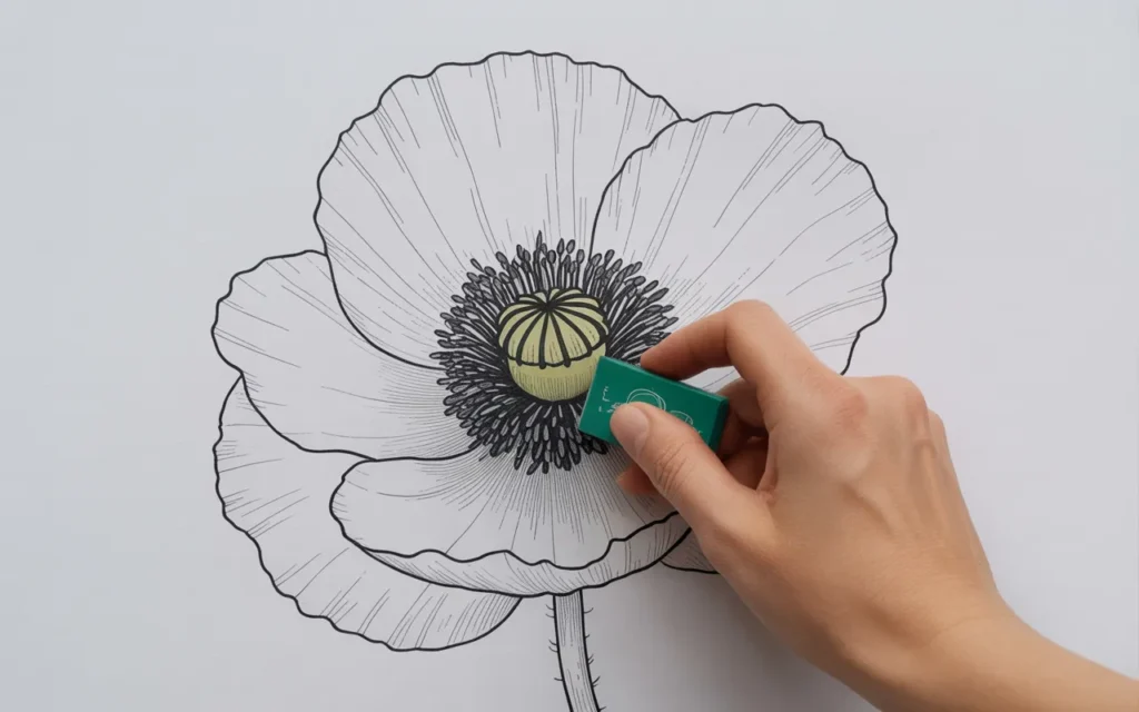 How-To-Draw-A-Poppy-Flower