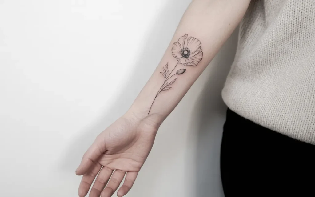 Poppy-Birth-Flower-Tattoo
