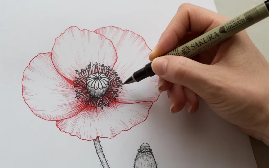 Poppy Flower Outline: Stunning Simple Designs to Draw