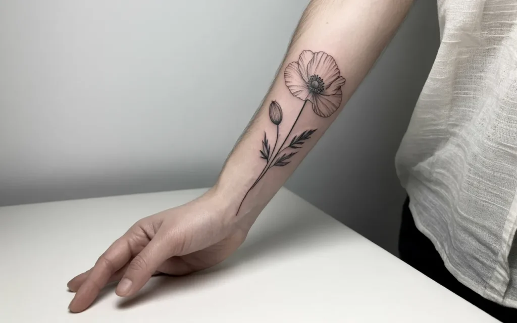 Poppy Flower Tattoo Design