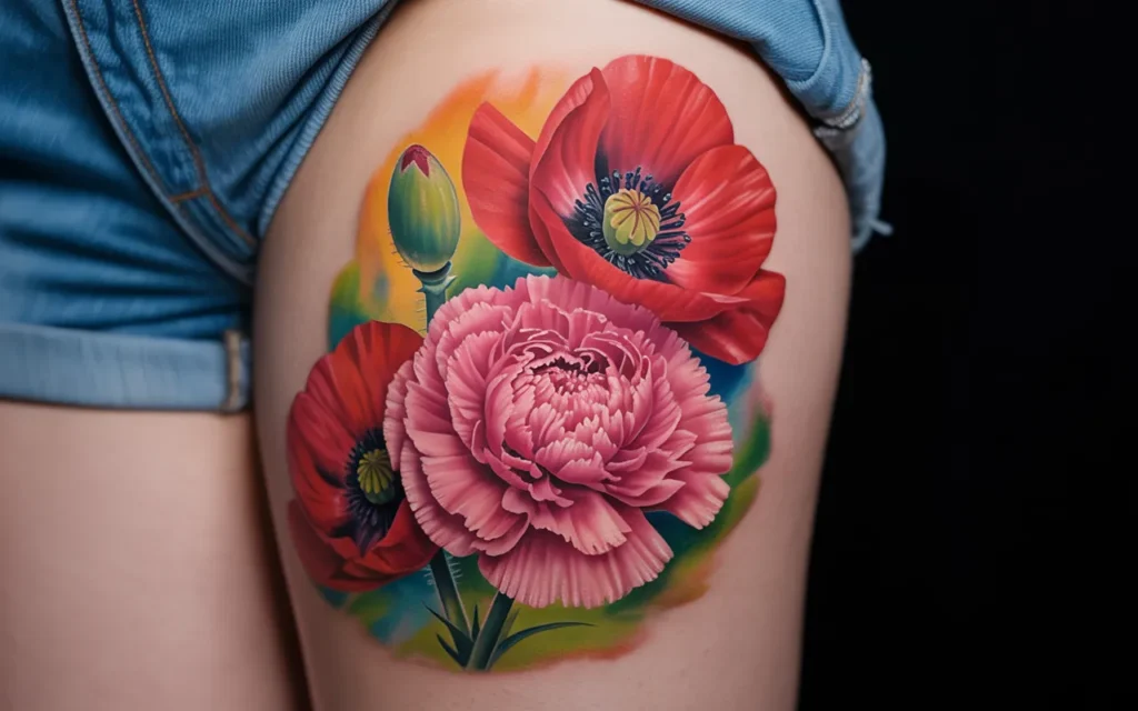 Carnation-Poppy-Tattoo