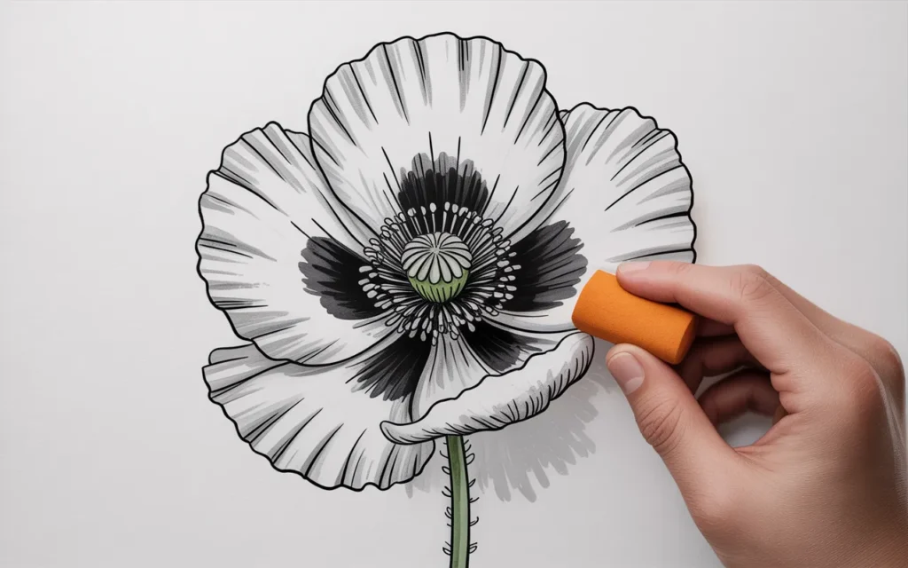 Poppy Flower Drawing
