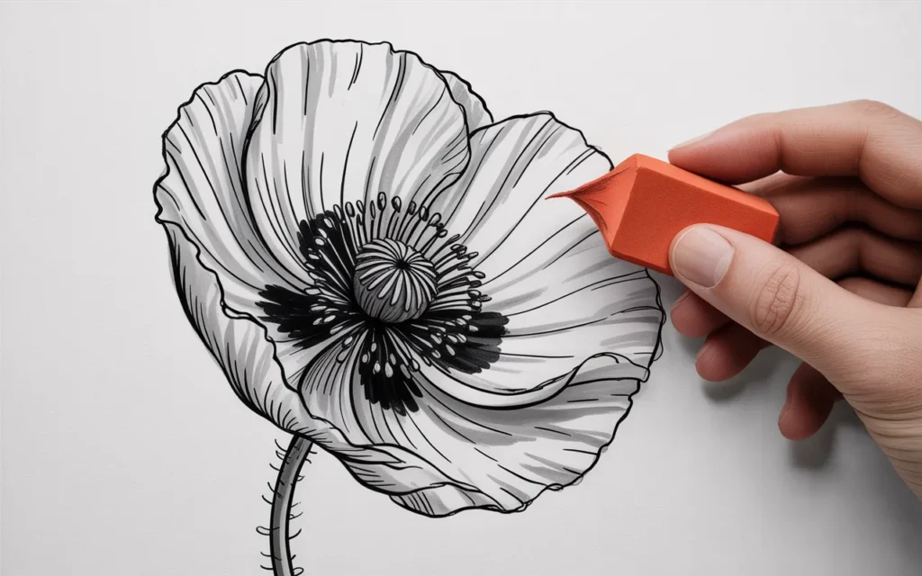 Poppy Flower Sketch