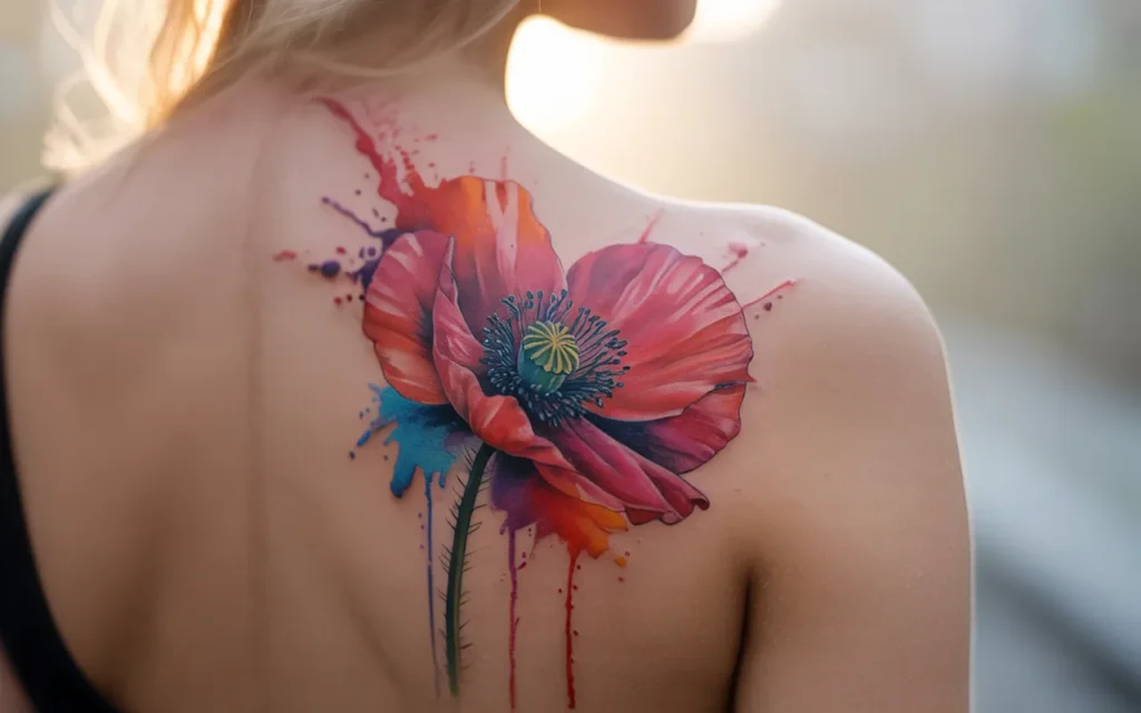Poppy Flower Tattoo Design