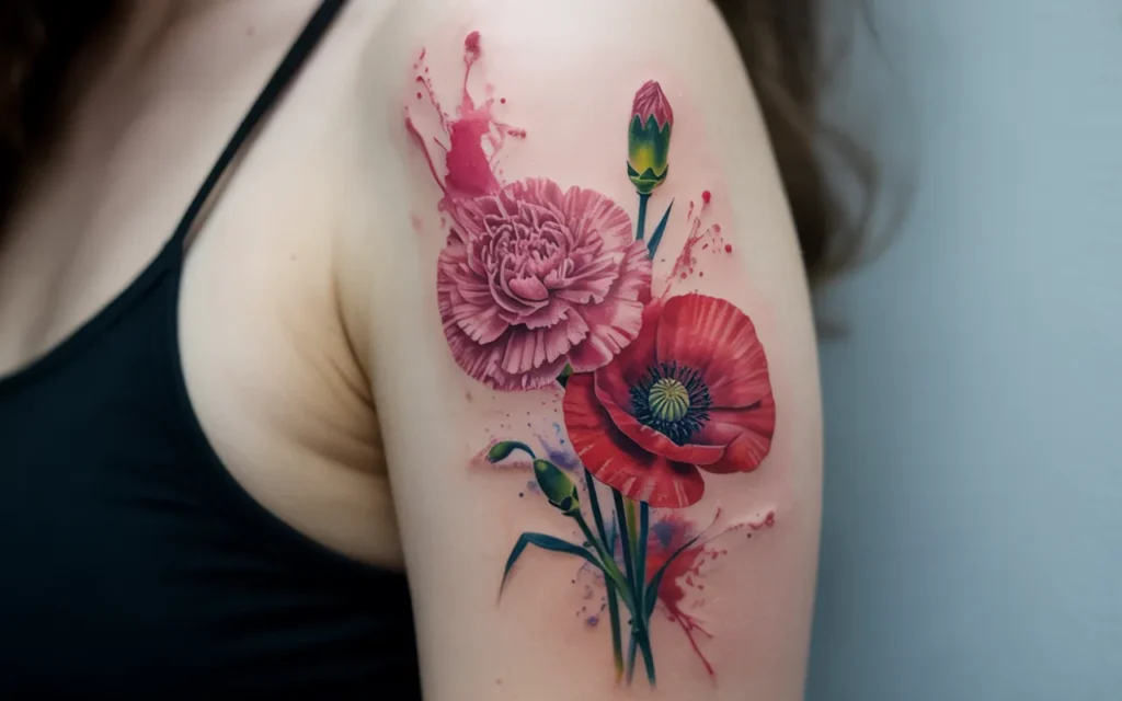 Carnation-Poppy-Tattoo