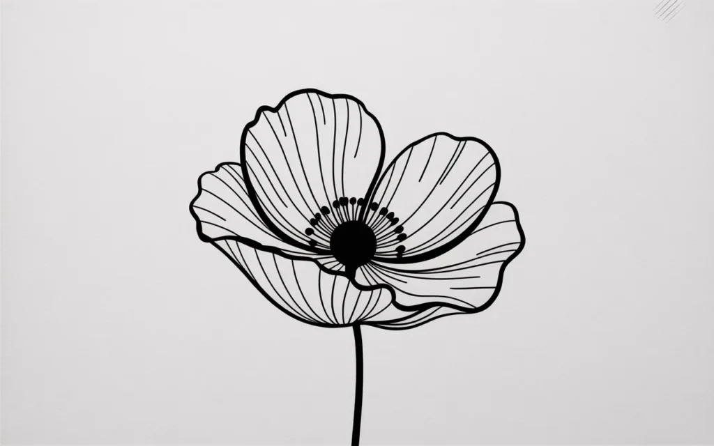 Poppy Flower Outline: Stunning Simple Designs to Draw