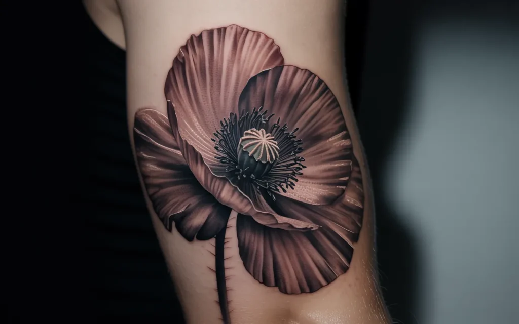 Poppy Flower Tattoo Design