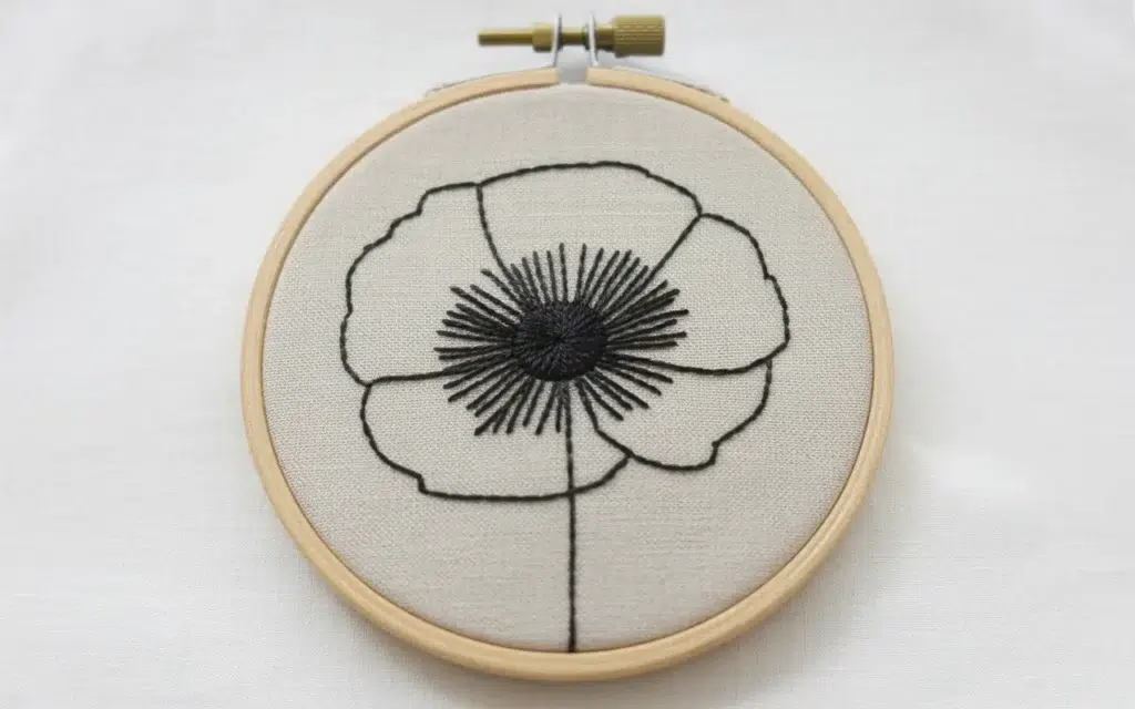 Poppy Flower Embroidery