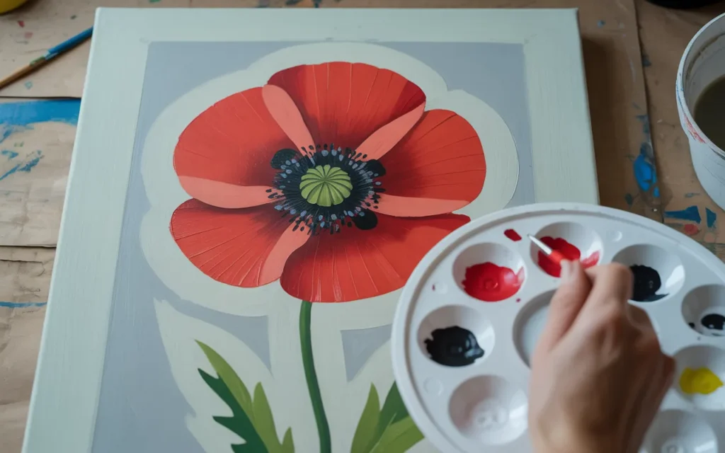 Poppy-Flower-Painting