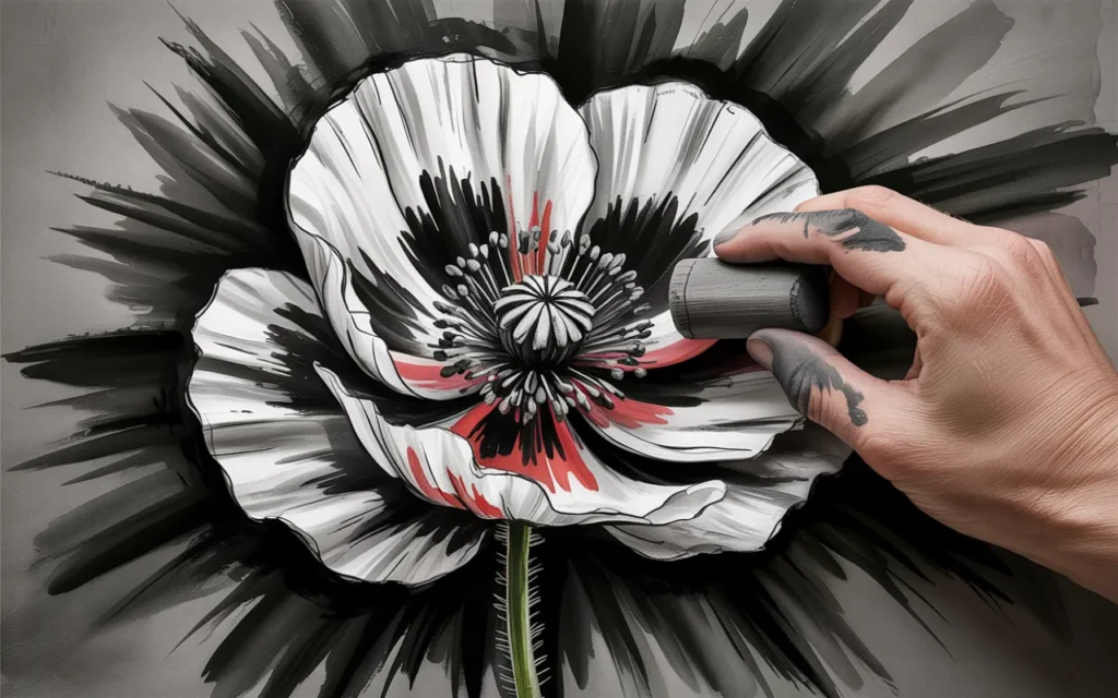 Poppy Flower Sketch