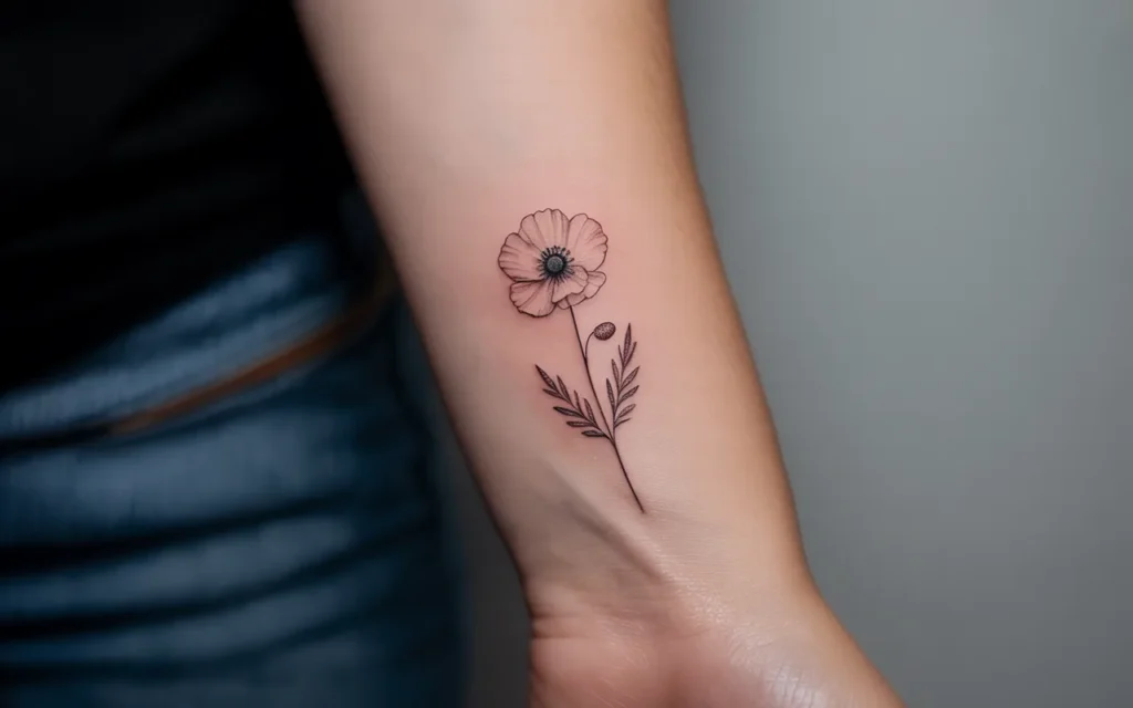 Small-Poppy-Flower-Tattoo