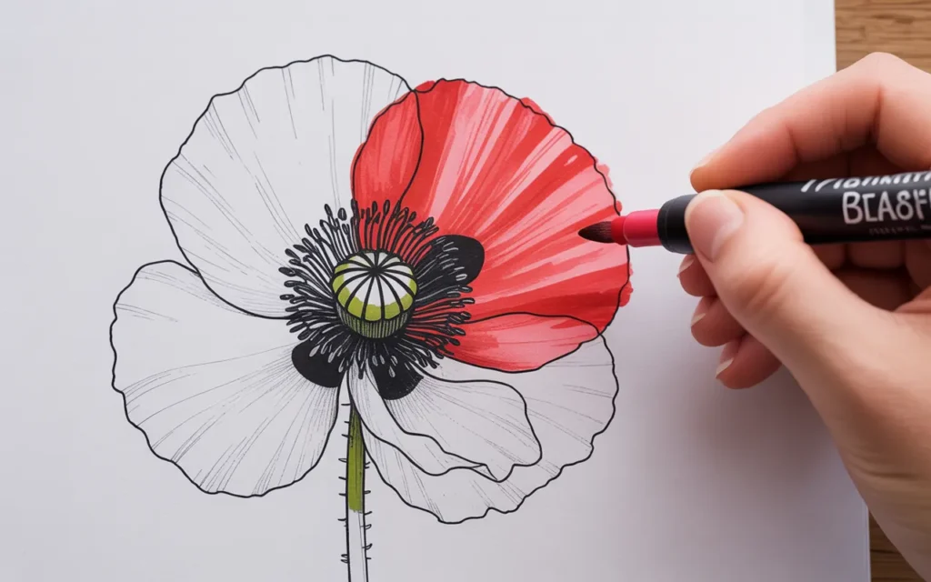 How-To-Draw-A-Poppy-Flower