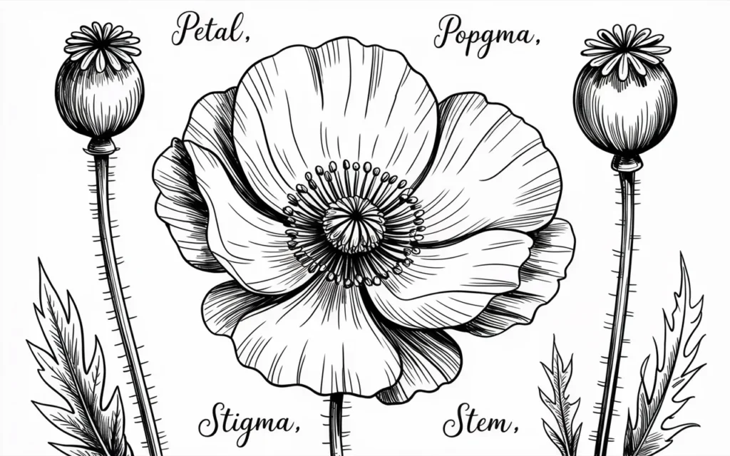 Poppy Flower Sketch