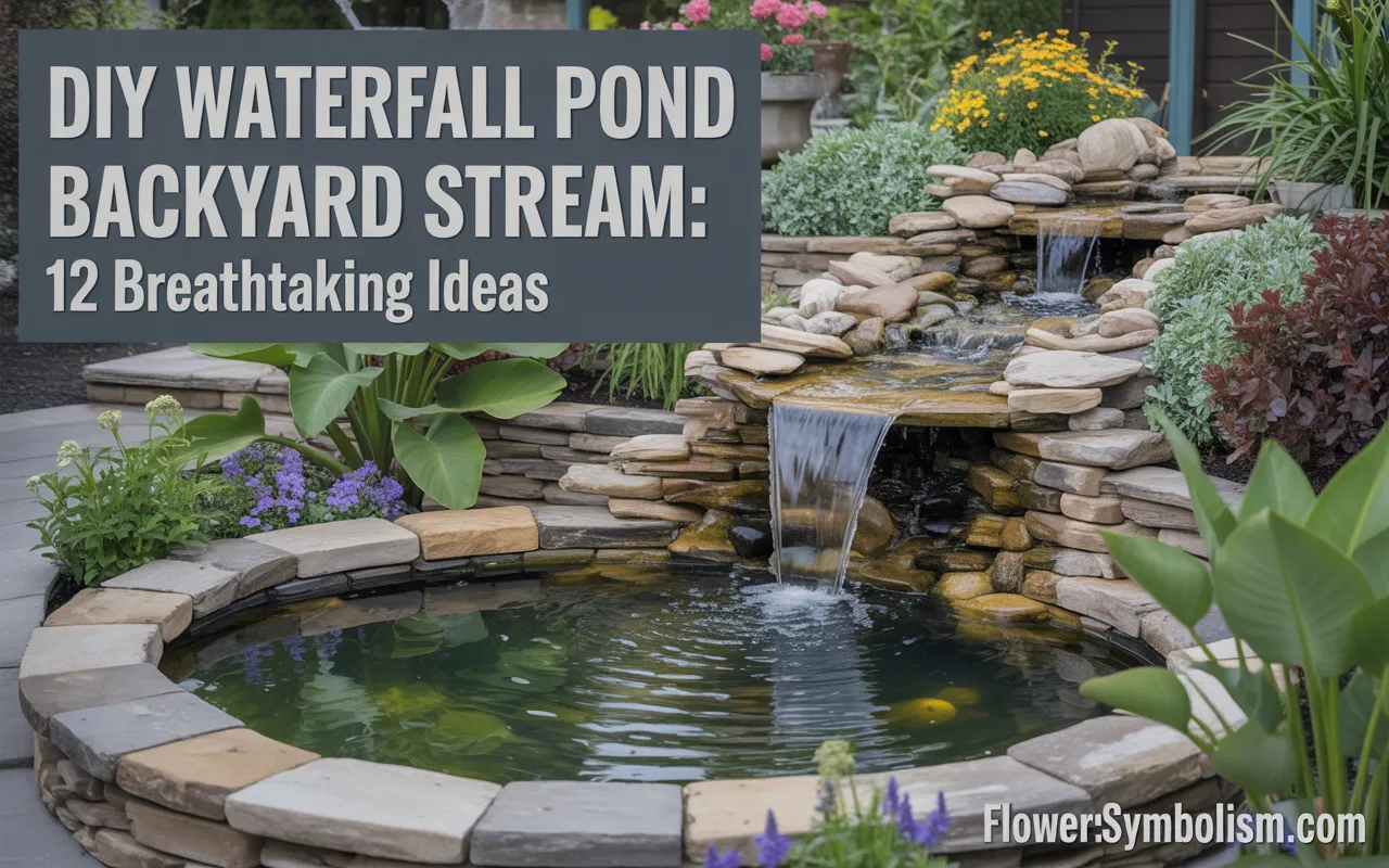 DIY Waterfall Pond Backyard Stream