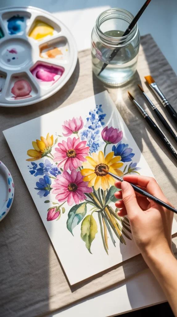 Colorful-Watercolor-Flowers