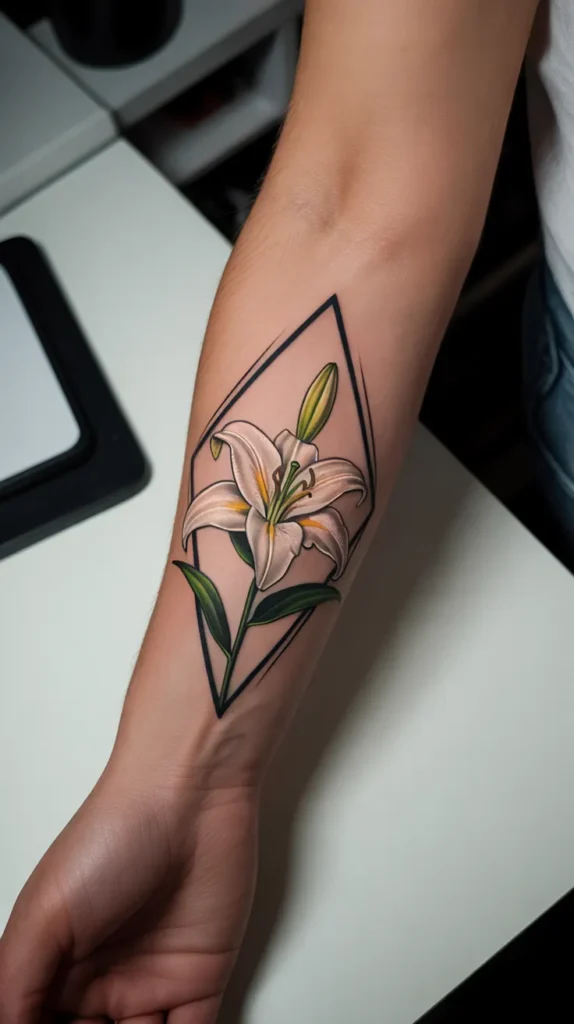 Lily Birth Flower-Tattoo