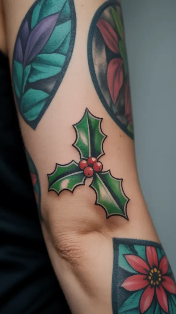 December-Birth-Flower Tattoo