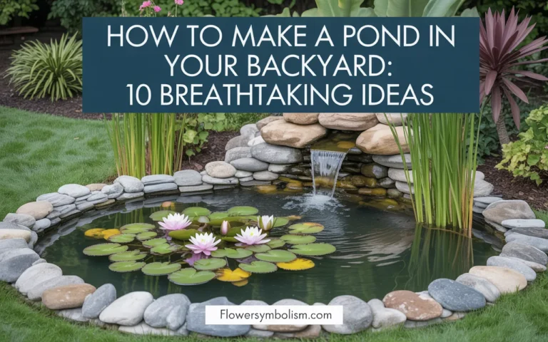 How To Make A Pond In Your Backyard