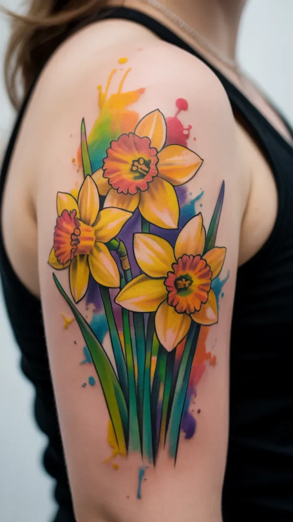 Daffodil Birth-Flower-Tattoo