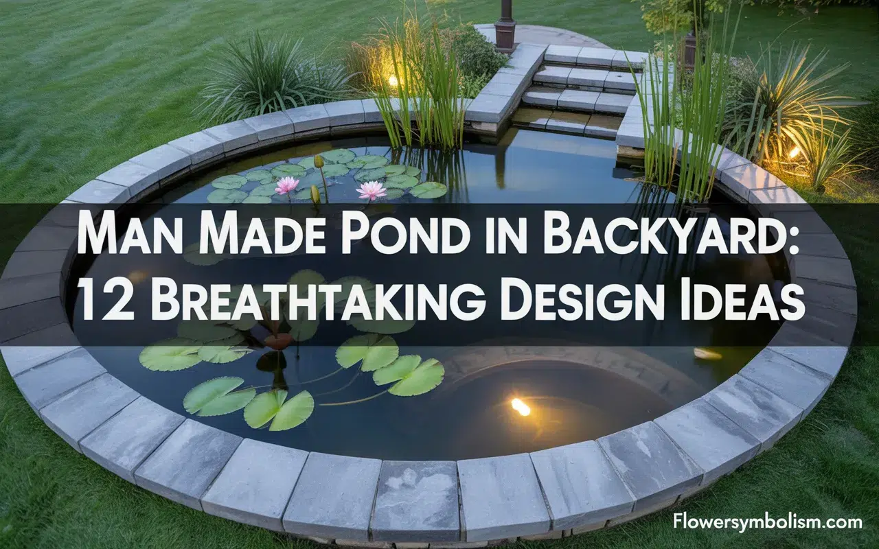 Man Made Pond in Backyard