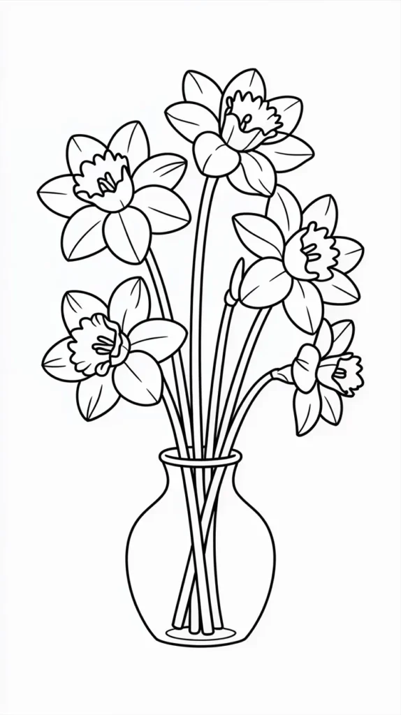 Birth Flower-Line-Drawing