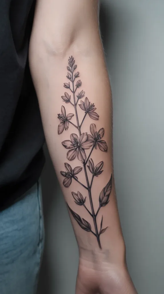 July Birth Flower-Tattoo