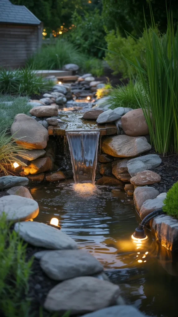diy-waterfall-pond-backyard