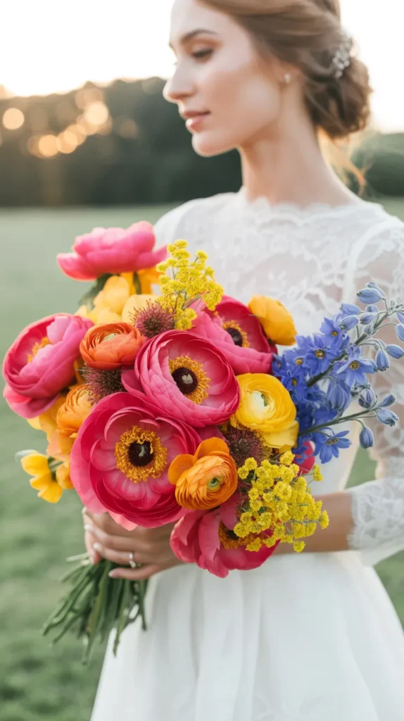 Bright Colorful-Wedding-Flowers