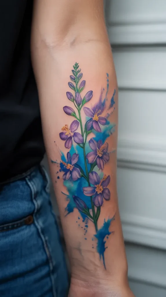 July Birth Flower-Tattoo