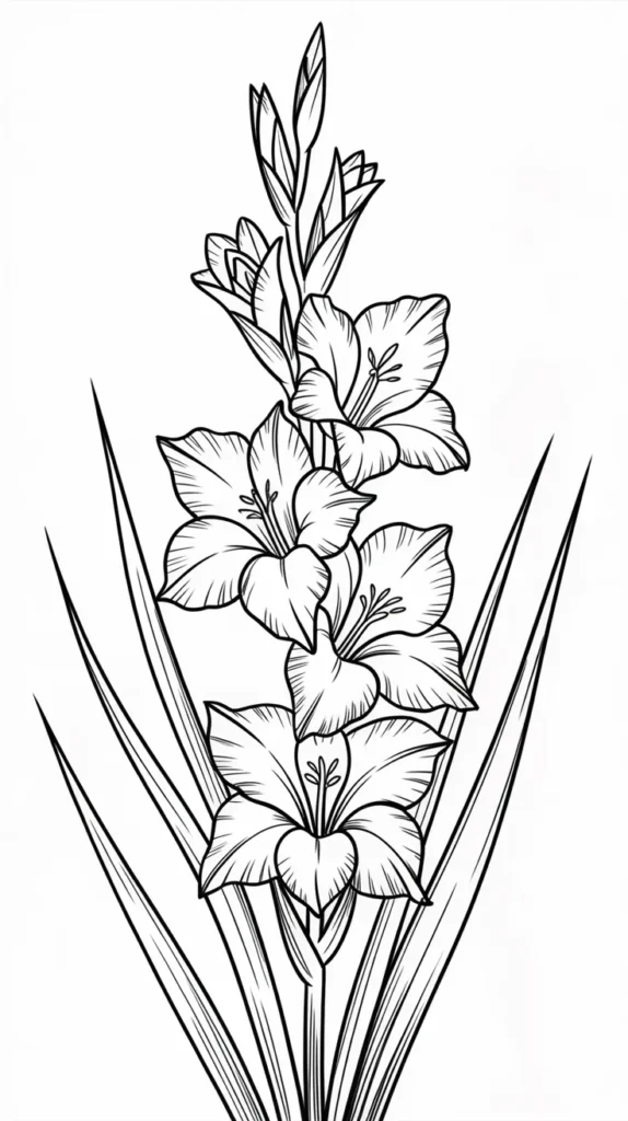 Birth Flower-Line-Drawing